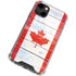 Canada Flag Light Wood iPhone 14 Clear Case